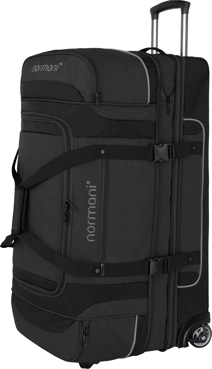 Reisetasche 2-Rad Trolley Weichgepäck Reisetasche mit Rollen und 6 Fächern - erweiterbarer Reisetrol