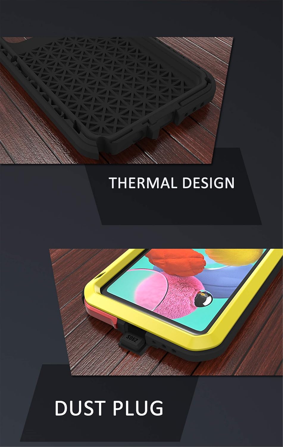 Samsung Galaxy A51 Metall hülle, Powerful Hybrid Schutz stossfest wasserdicht staubdicht Metal Case