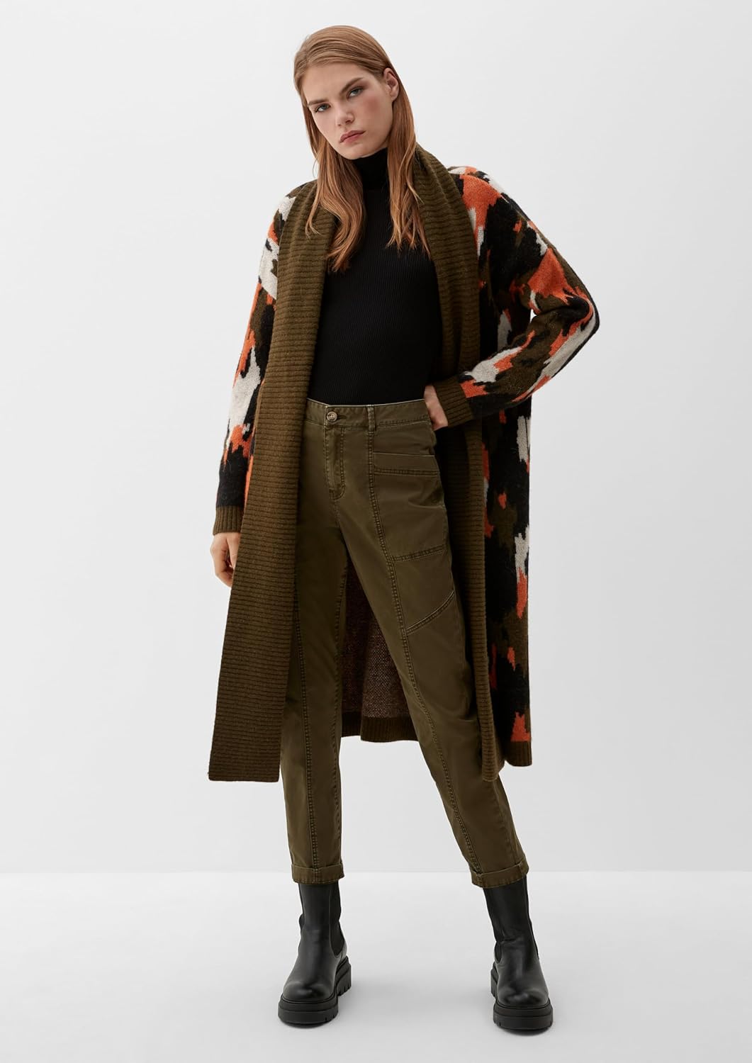 S. Oliver Damen Jeans Hose Comfort Chino Gabardinestretch Olive 32W / 28L 7946, 32W / 28L 7946