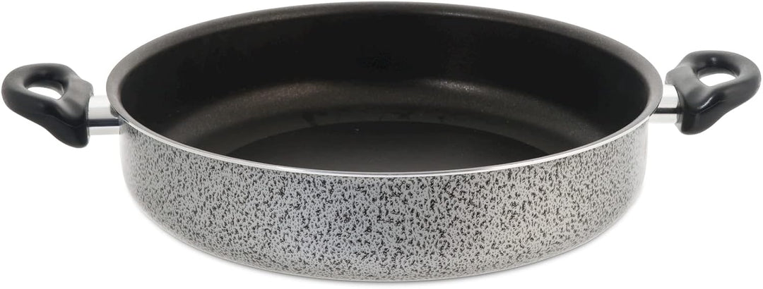 Home Salt N'Pepper Antihaft-Bratpfanne mit 2 Griffen, Aluminium, Schwarz/Grau, 32 cm, 32 cm