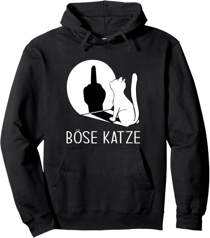 Katzen Pulli Böse Katze Pullover Hoodie