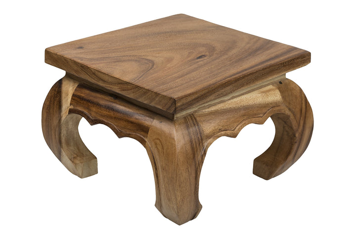 Kleiner Opiumtisch 30x30x23 cm Massivholz Handarbeit, Natur. Als Beistelltisch, Hocker oder Tisch fü