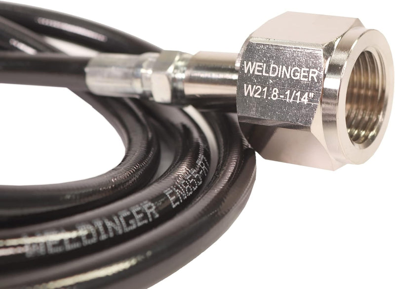WELDINGER Adapter-Hochdruckschlauch 2,5 m geeignet für Wassersprudler Soda Stream Duo