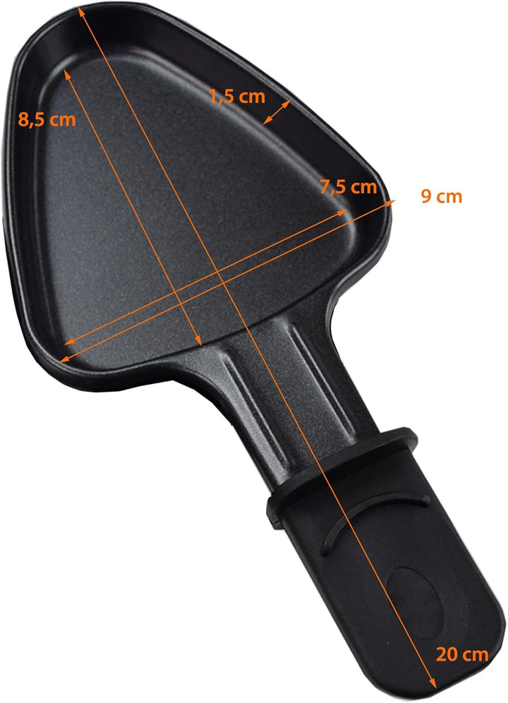 Syntrox 4 Raclette Pfännchen dreieckig, Raclettezubehör, Tischgrillzubehör, Antihaftbeschichtung, sc