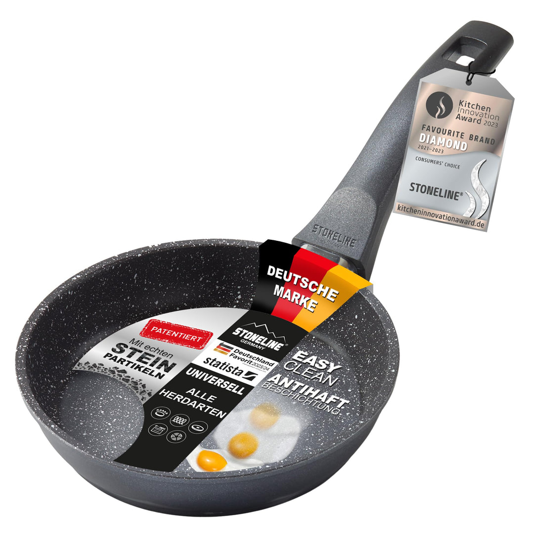 STONELINE® Bratpfanne 16 cm, auch für öl-und fettfreies Braten, kratzfeste Antihaftbeschichtung mit