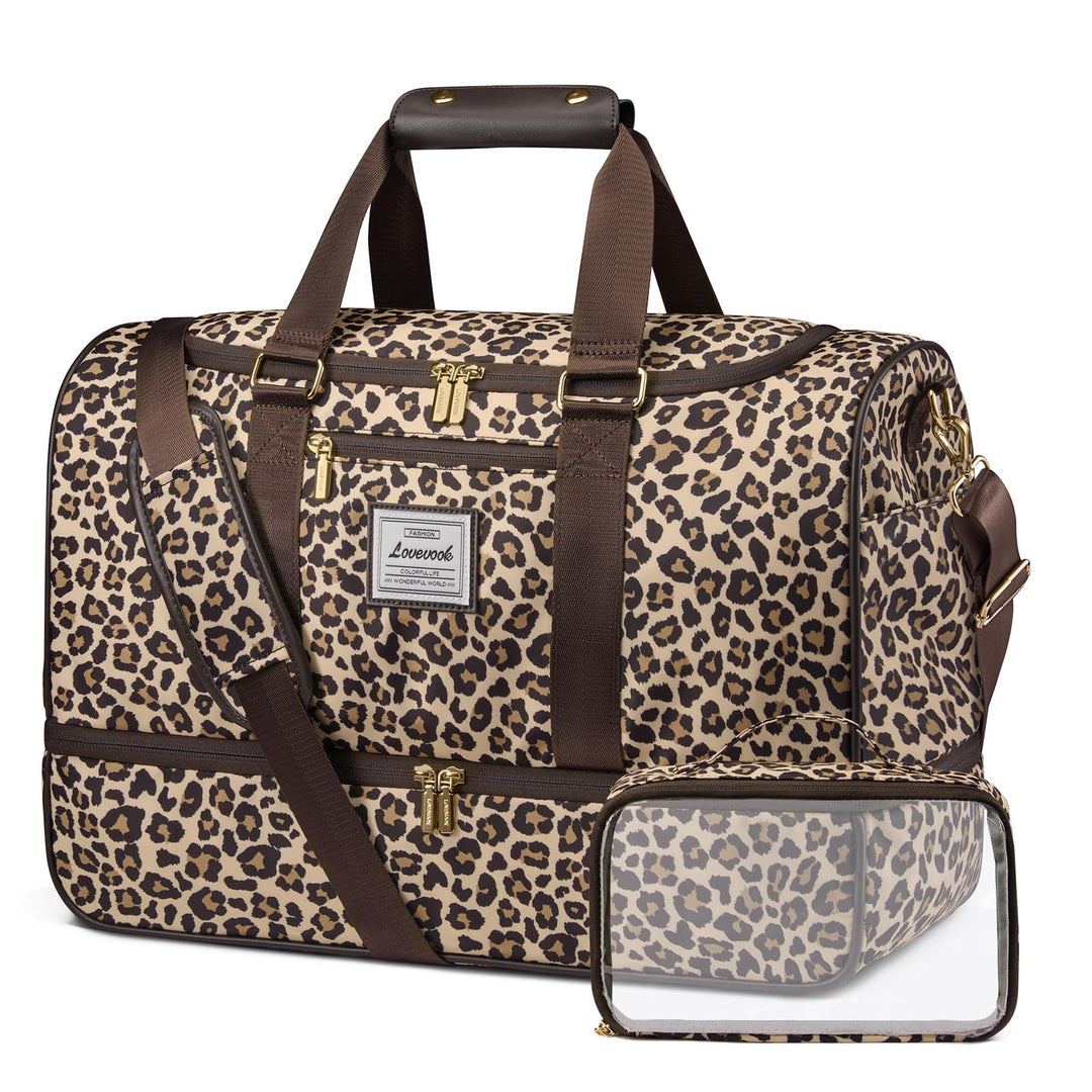 LOVEVOOK Weekender Gross Reisetasche, 50L Travel Duffle Bag Reisetaschen mit Kulturtasche, Schuhfach