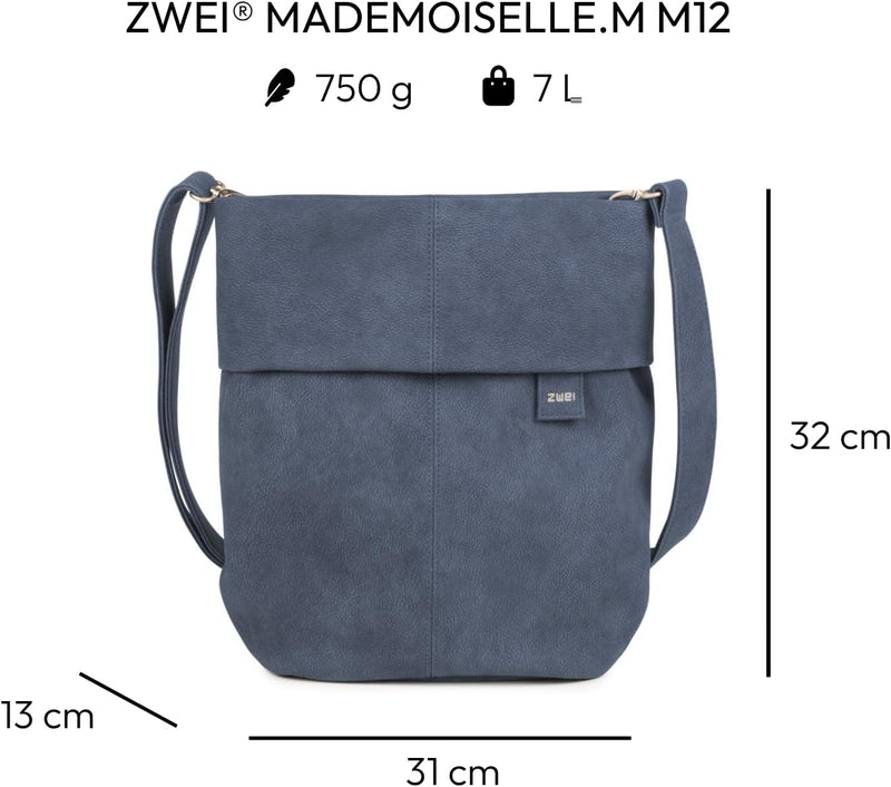 Zwei MADEMOISELLE M12: Elegante A4 Handtasche aus Glattem Kunstleder - Sicherer Verschluss, Vielseit