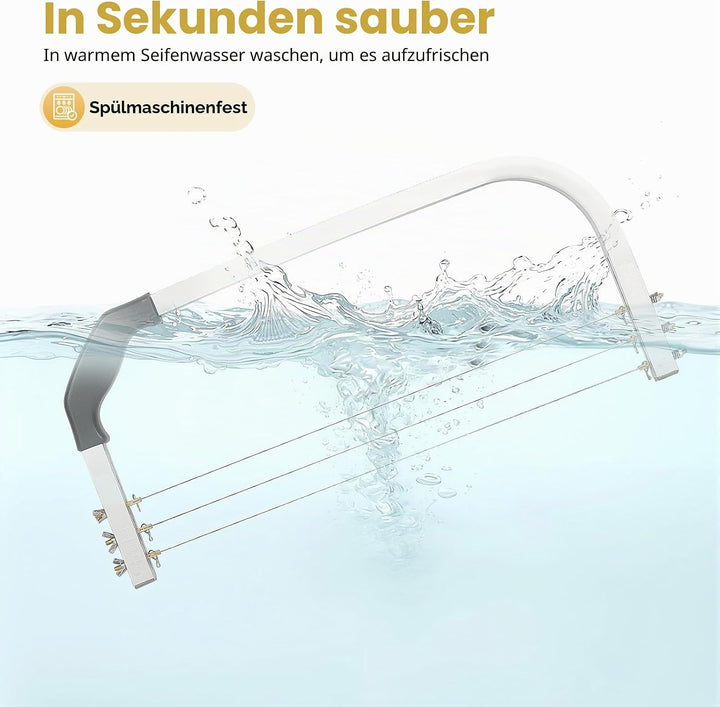 3 Drähte Edelstahl Tortenbodenschneider, Tortensäge Tortenschneider, Tortenschichten Tortenbodenteil