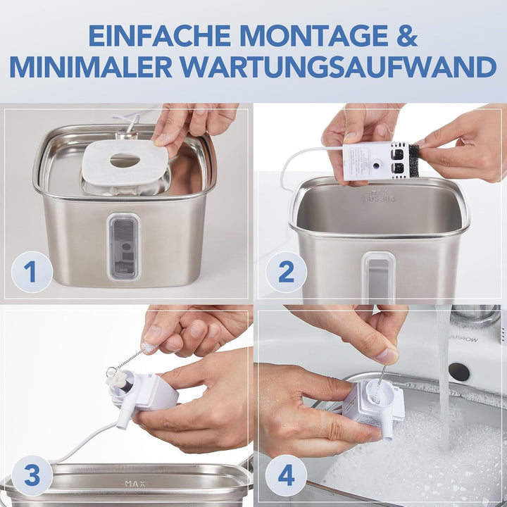 Veken Katzenbrunnenfilter, 16 Filter &amp; 16 Schwämme, für 3,2-L-Modelle 16 Filter + 16 Schwämme, 16 Fi