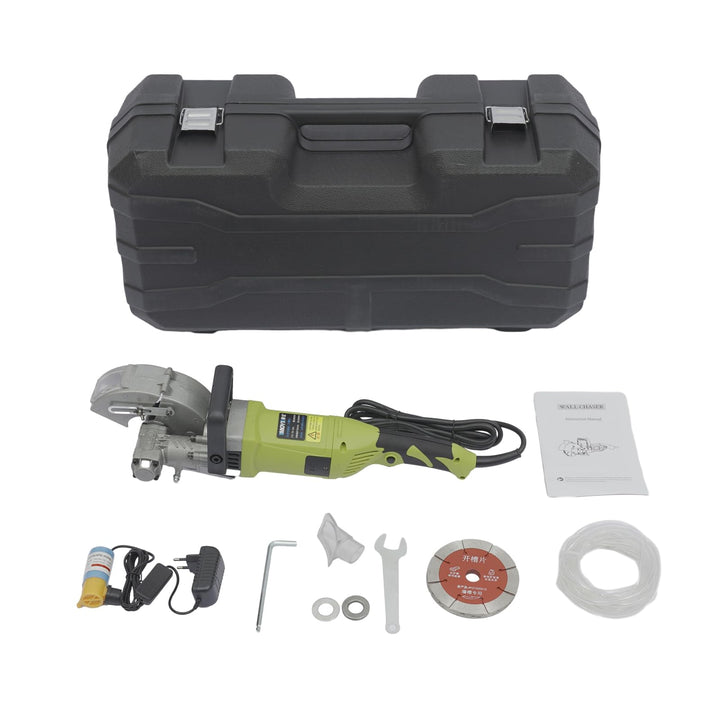 Wandschlitzmaschine Boden Kreissäge Schlitzfräse + 120mm Sägeblatt, Grün, 4000W, Verstellbare Nuttie