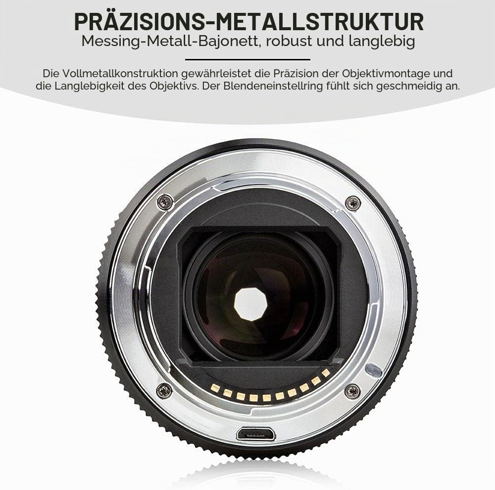 VILTROX 33mm F1.4 E Autofokus Objektiv APS-C Grosse Blende Augenfokus Prime Objektiv für Sony E-Moun