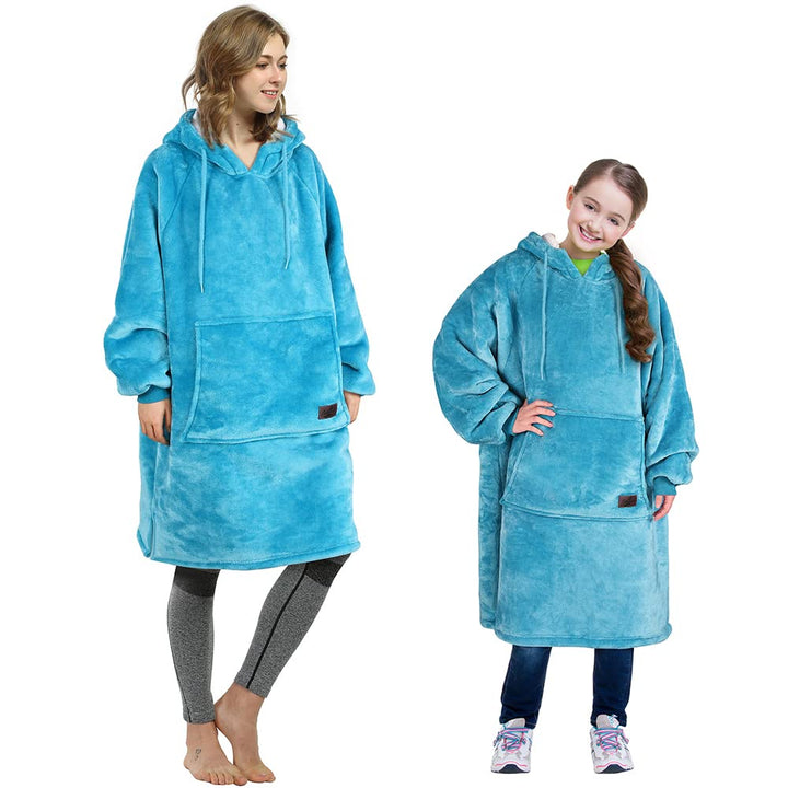 Catalonia Classy Sherpa Kapuzendecke Kuschelig Hoodie Decke, Flauschig Warmer Pullidecke Lange Kapuz