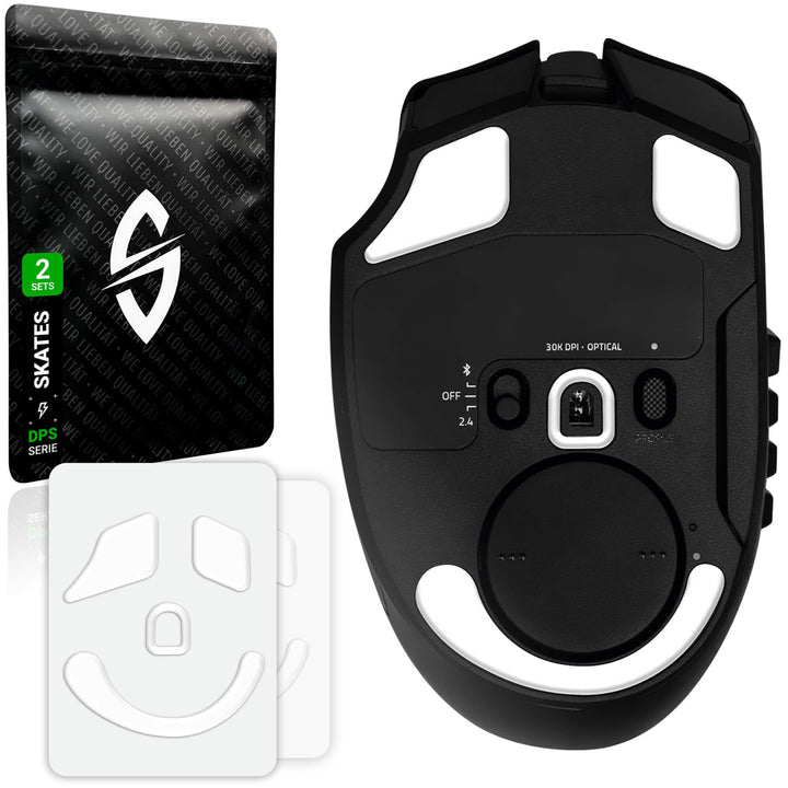 SensoryBoost DPS Glides (2er Set) kompatibel mit Razer Naga V2 Pro - Ultra Schnell, Abgerundet, Lang