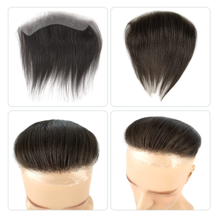 Lordhair Toupet Herren - Europäisches Echthaar Toupet, V-LOOP Skin Toupet für Männer, Toupet Echthaa