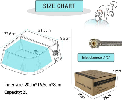 Namsan Schwimmer Tränkebecken für Haustiere Automatisch Hundetränke Schwimmertränke mit Schwimmerven