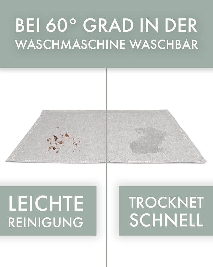 Farnberg 6 Servietten aus Leinen - hochwertige Stoffservietten - edle Hochzeitsservietten - Wiederve