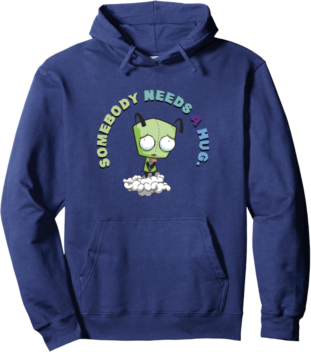 Invader Zim GIR Somebody Needs A Hug Sad Portrait Pullover Hoodie