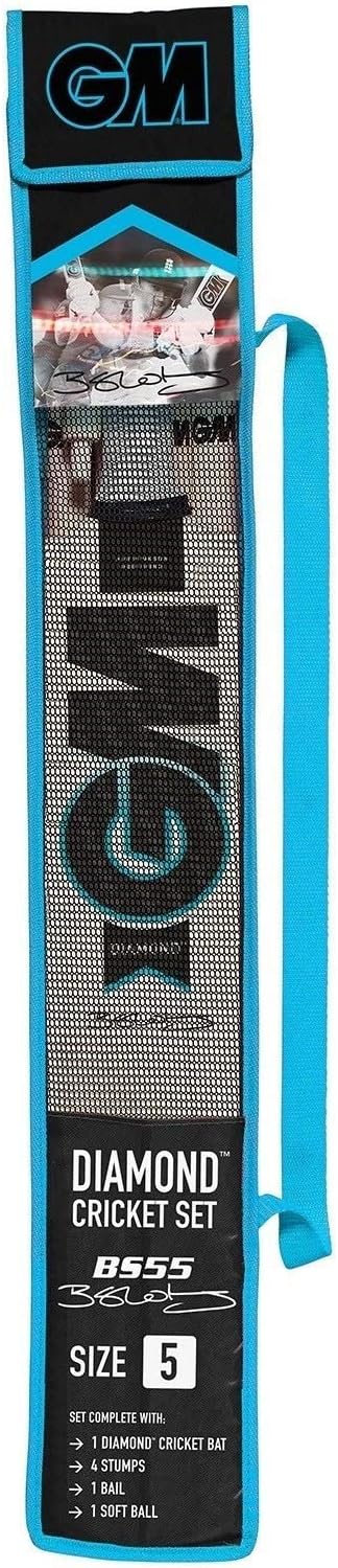 Gunn & Moore Kinder Diamond Cricket-Set 1 Schwarz / Blau / Weiss, 1 Schwarz / Blau / Weiss