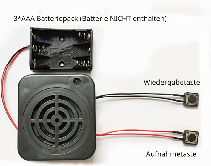 Diktiergerät für Stofftiere, 3 W 2 Min./4 Min. Message Box-Modul Kompatibel mit Stofftieren Teddy Gr