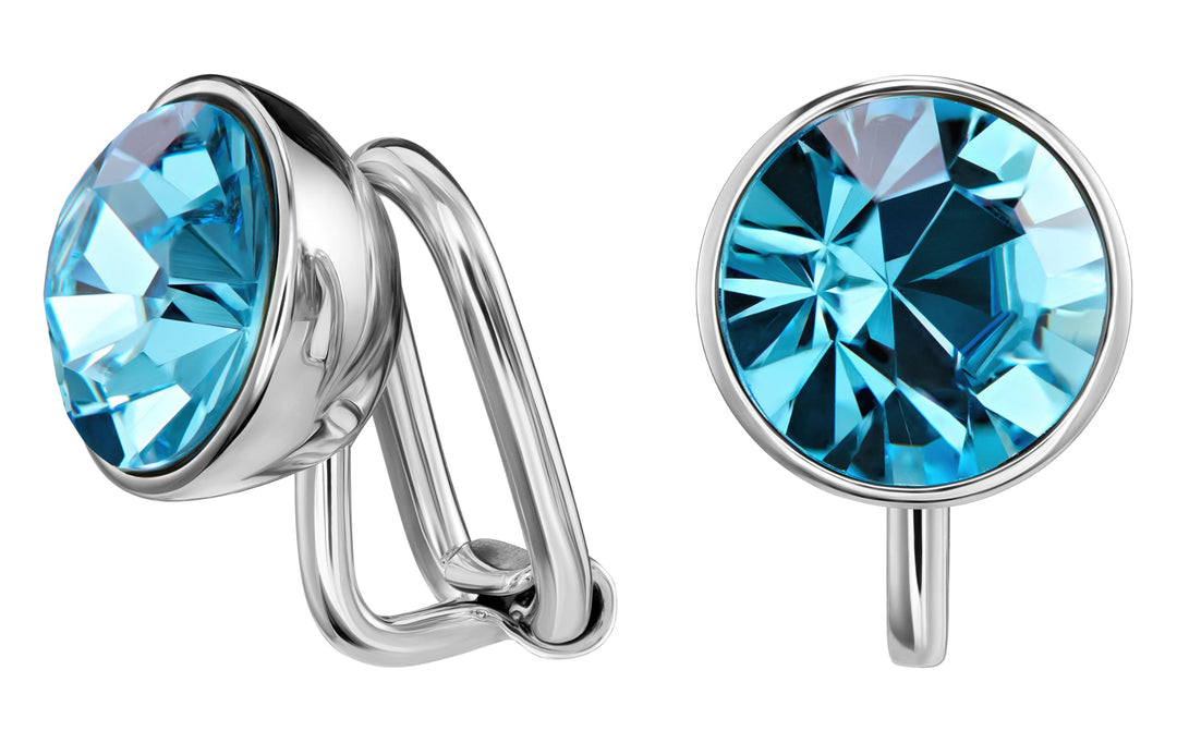 Traveller Ohrclip - Damen - Kristall Blau, Blau