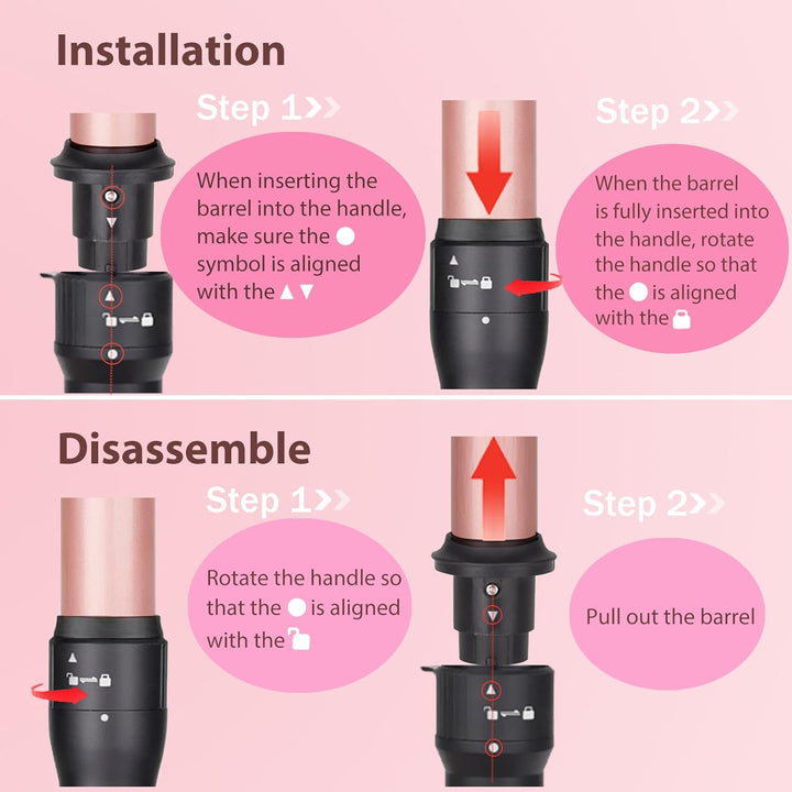 Lockenstab 3 in 1, Lockenstäbe Curling Iron Set mit 3 austauschbaren Keramik Lockenstab 9-32mm für G