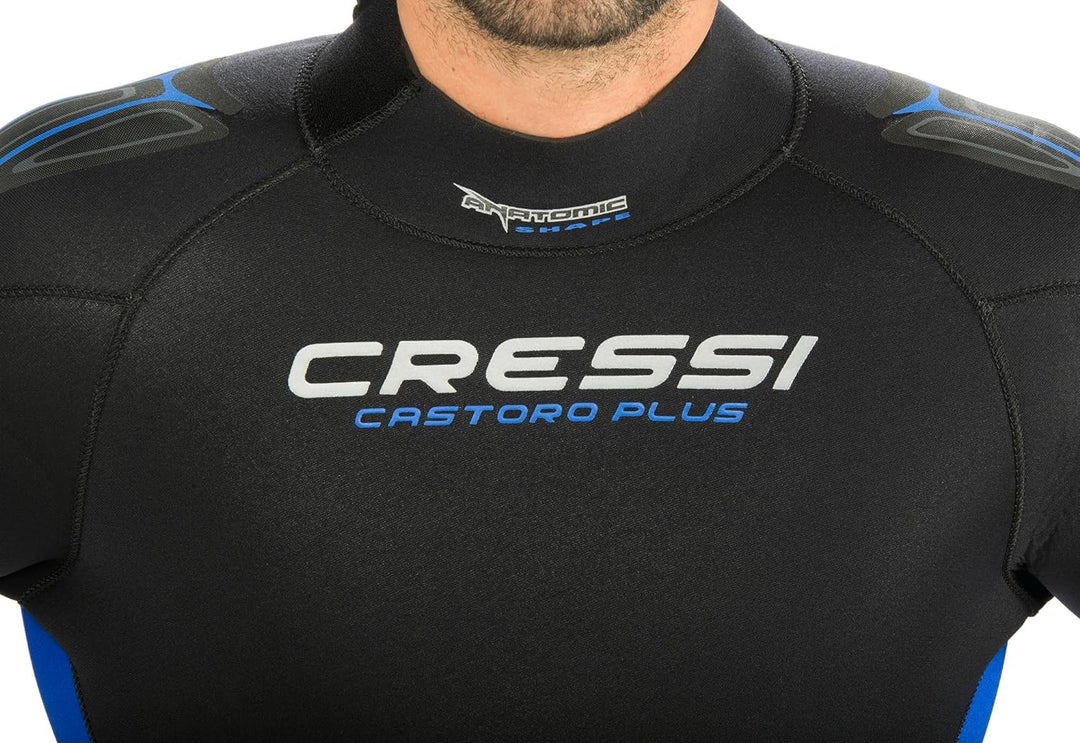 Cressi Castoro Man Monopiece Wetsuit - Taucheranzug Erhältlich in 5 oder 7 mm Neopren, Herren 7 mm S