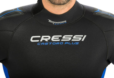 Cressi Castoro Man Monopiece Wetsuit - Taucheranzug Erhältlich in 5 oder 7 mm Neopren, Herren 7 mm S