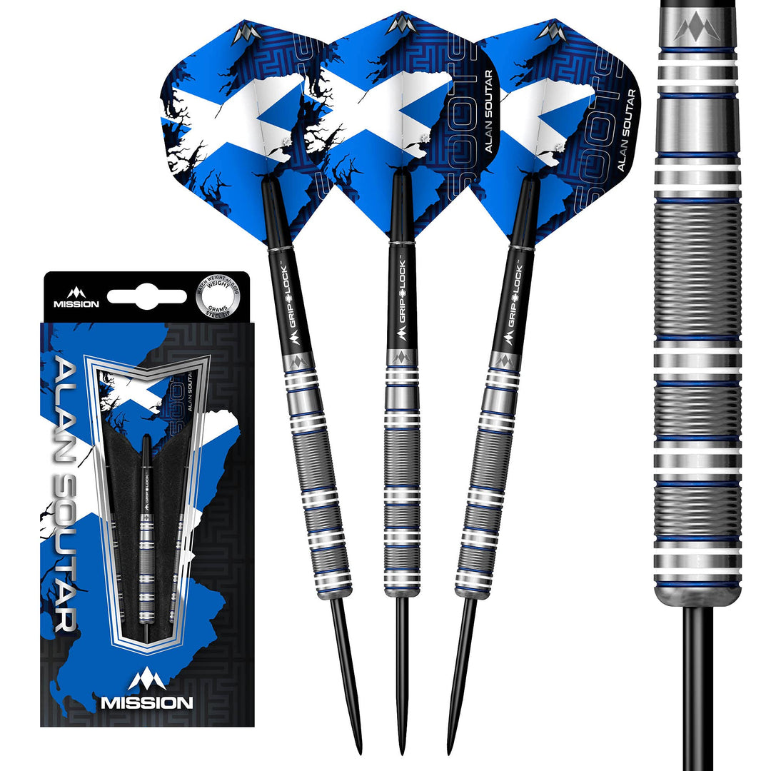 Mission Alan Soutar Blue & White 90% - Steeldarts 26 Gramm