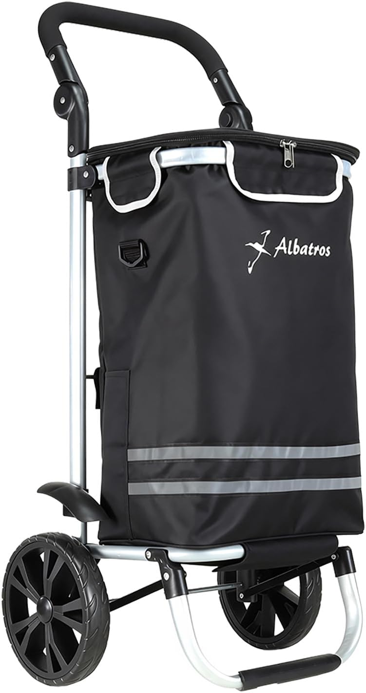 ALBATROS Einkaufstrolley Gross | Einkaufsroller mit grosser Tasche, Thermo-Innenbeutel | Sichtfenste