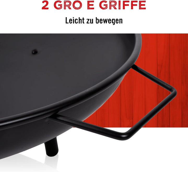 BBQ Collection Feuerschale Ø60 cm - Feuerkorb mit Griffen - Feuertonne für den Garten - Terrassenofe