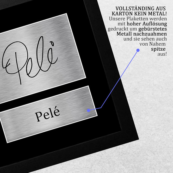 HWC Trading Pele A4 Gerahmte Signiert Gedruckt Autogramme Bild Druck-Fotoanzeige Geschenk Für Brazil