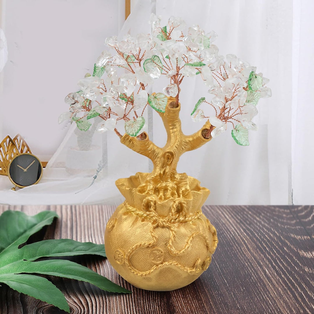 Nupuyai Bergkristall Kristall Baum Feng Shui Edelstein Baum, Glücksbaum, Geldbaum Geschenk, Hochzeit