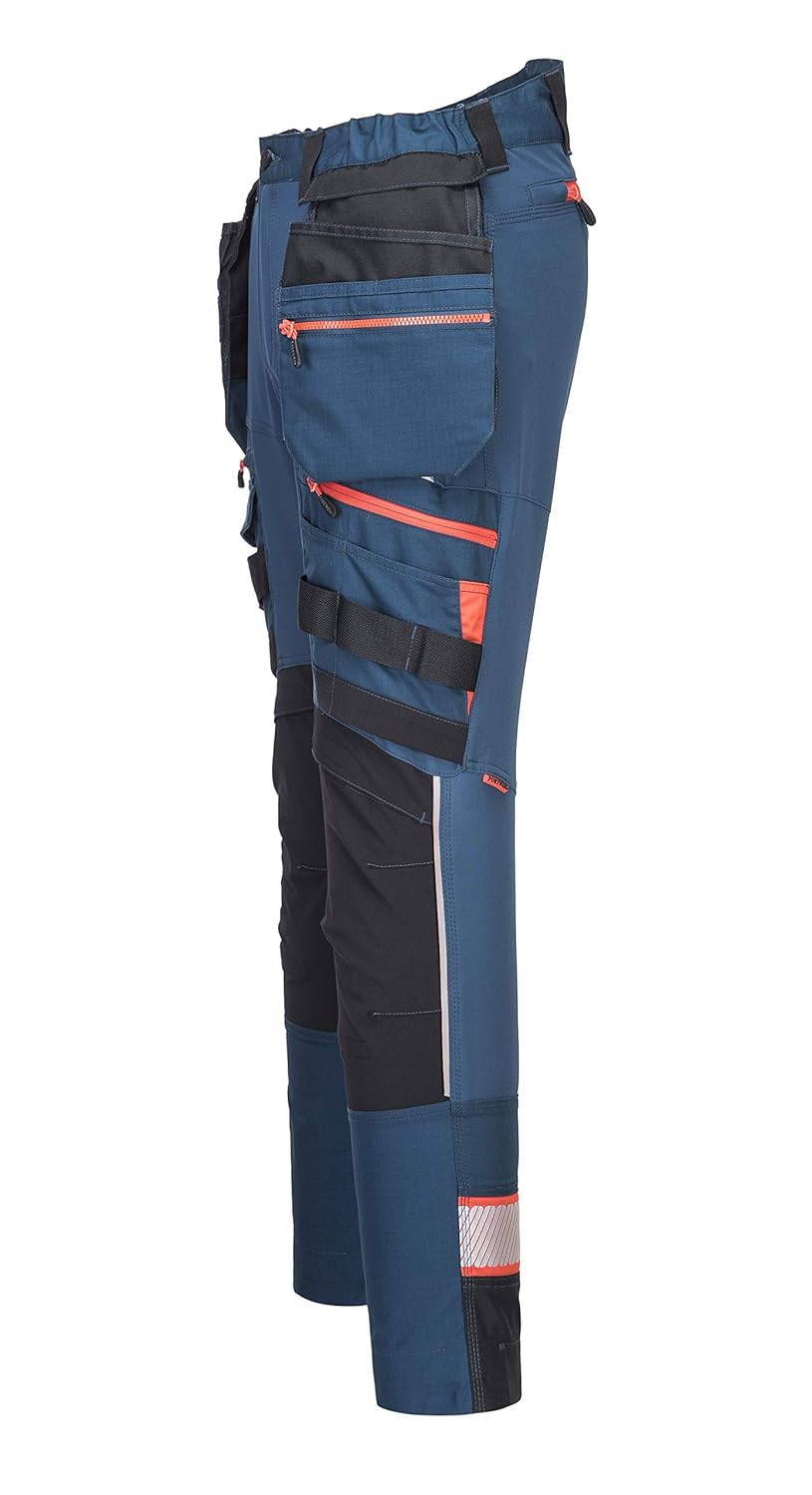 Portwest DX4 Bundhose mit abnehmbaren Holstertaschen, Grösse: 28, Farbe: Metro Blau, DX440MBR28 28 M
