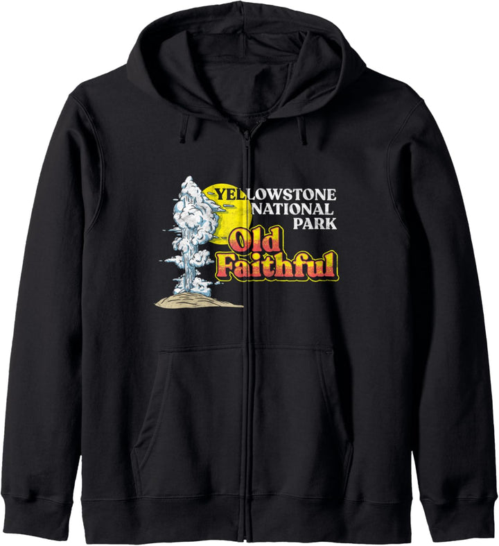 Old Faithful - Yellowstone National Park Vintage 80s Style Kapuzenjacke