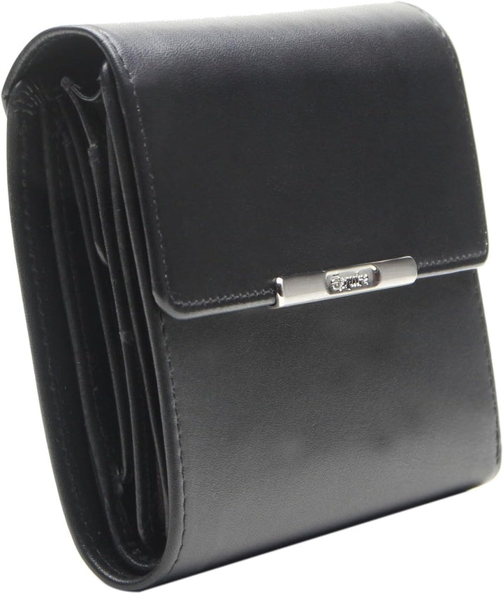 Esquire Helena Geldbörse Leder 12 cm Schwarz, Schwarz