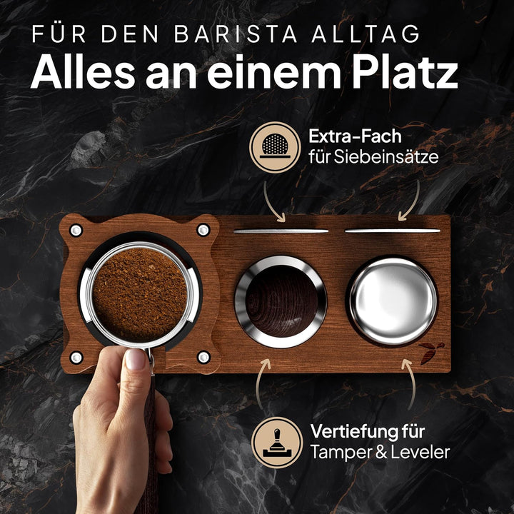 mahona Tamperstation 58mm, 54mm, 53mm - Espresso Tamper Station - Tamping Station - Siebträger Tampe