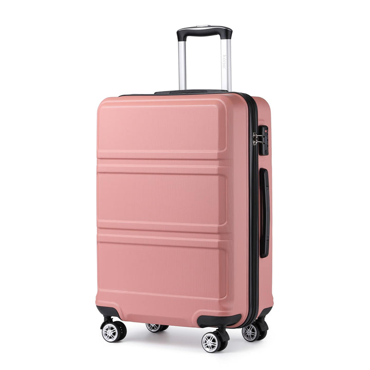KONO Koffer Trolley Reisekoffer aus ABS+PC – Leichter Hartschalenkoffer mit 4 Zwillingsrollen und TS