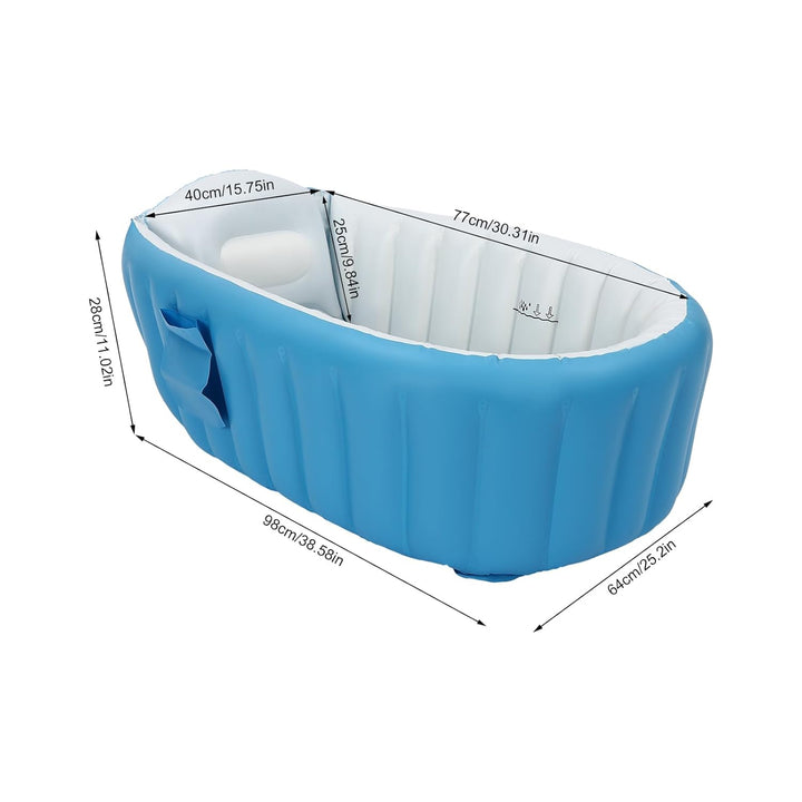 Aufblasbare Babybadewanne, Faltbare Rutschfeste Duschwanne für Kinder & Kleinkinder, Mini Luft Schwi