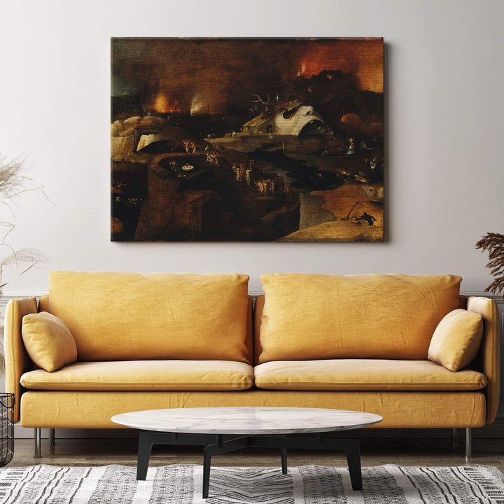 PICANOVA – Christ's Descent into Hell 100x75cm – Bild auf Leinwand – Premium Kunstdruck Auf 2cm Holz