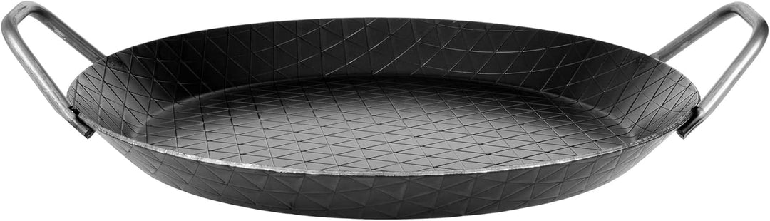 GRÄWE Schmiedeeiserne Servierpfanne F 400, Ø 32 cm, Eisenpfanne mit Griffen, 400° C hitzebeständig,