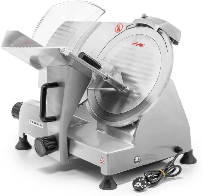 Forgast Fleisch Allesschneider | 30cm | Klingen Aufschnittmaschine | Wurstschneidemaschine mit einst