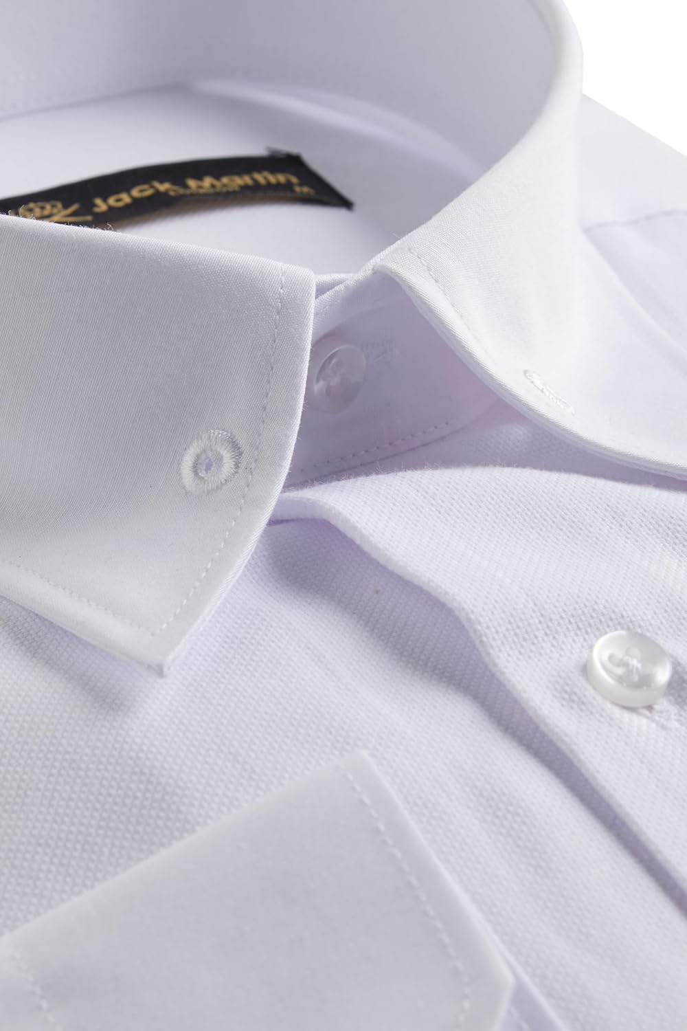 Jack Martin - Hemd mit Pin-Kragen – Formelle Herren Hochzeits und Anzughemden mit Nadelkragen XL Ges