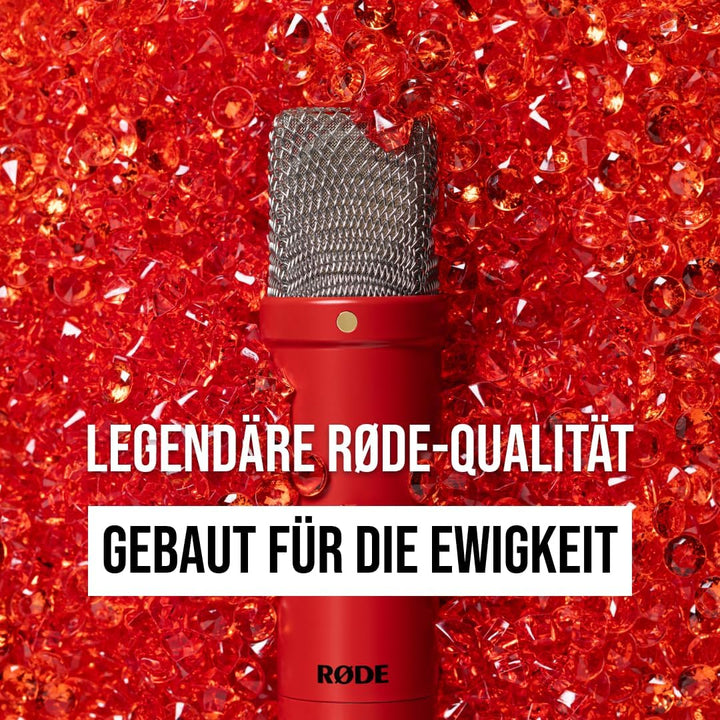 RØDE NT1 Signature Series Grossmembrankondensatormikrofon mit Schockhalterung, Popschutz und XLR-Kab