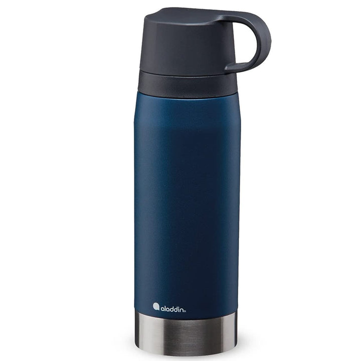 Aladdin CityPark Thermavac Twin Cup Bottle 1.1L Navy Blue – BPA FREE Stainless Steel Bottle with Bui