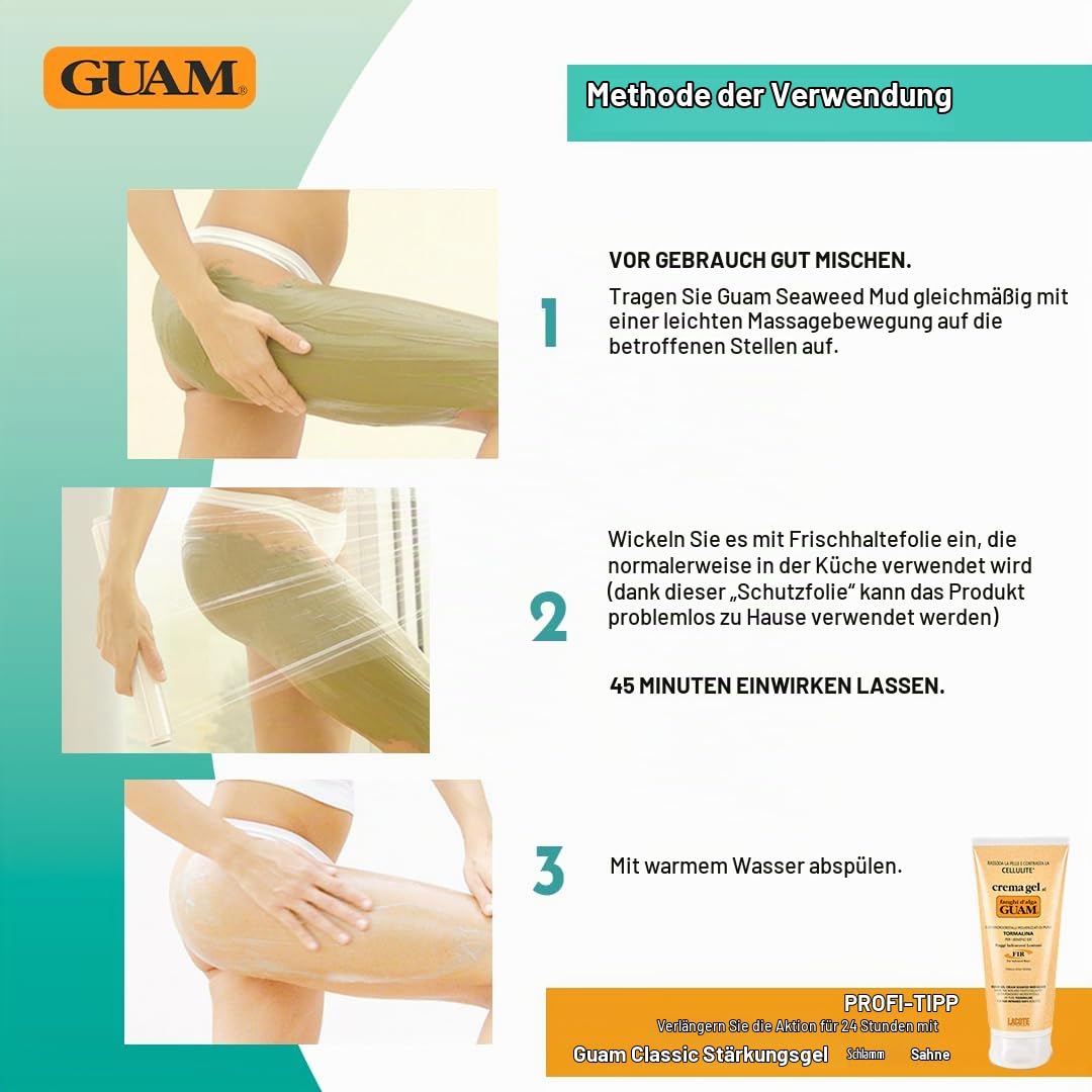 Guam, Algenfango für Hartnäckige Cellulite, gegen Cellulite und freie Radikale, Aktive Wärmewirkung