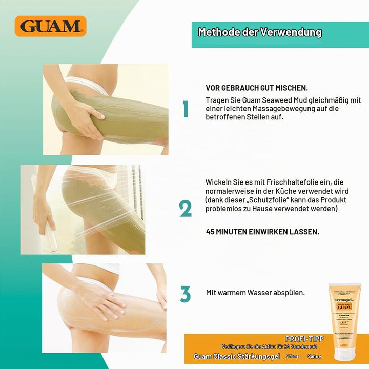 Guam, Algenfango für Hartnäckige Cellulite, gegen Cellulite und freie Radikale, Aktive Wärmewirkung