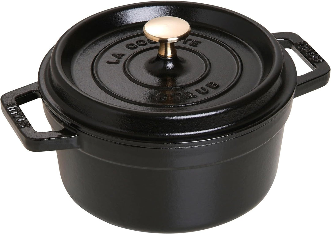 STAUB Gusseisen Bräter/Cocotte, Rund 20 cm, 2,24 L, Aromaregen Funktion, Für alle Herdarten geeignet
