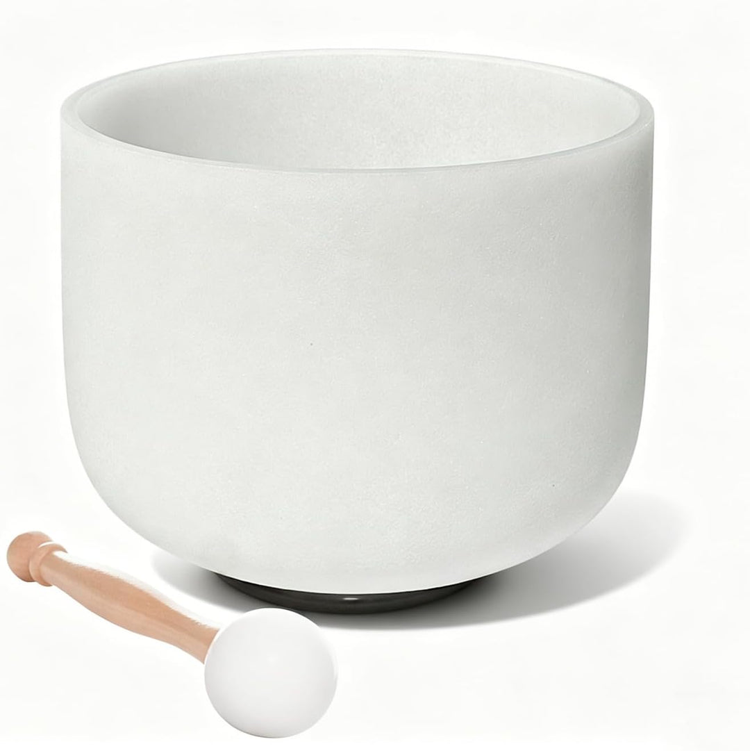 Kristall Klangschale 432hz F Note Herzchakra Frosted Quartz Crystal Singing Bowl 10 Zoll 10 inch 432