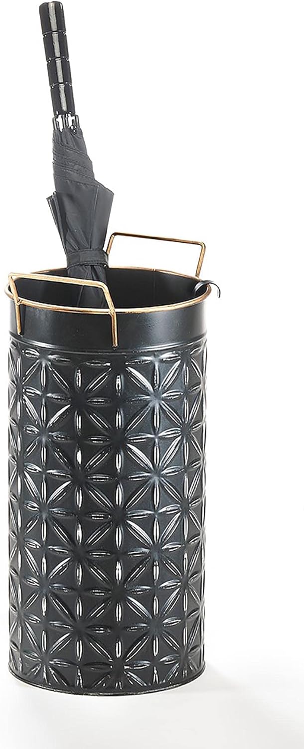 Kobolo Schirmständer Regenschirmständer Stroke - Metall - schwarz - H 43 cm