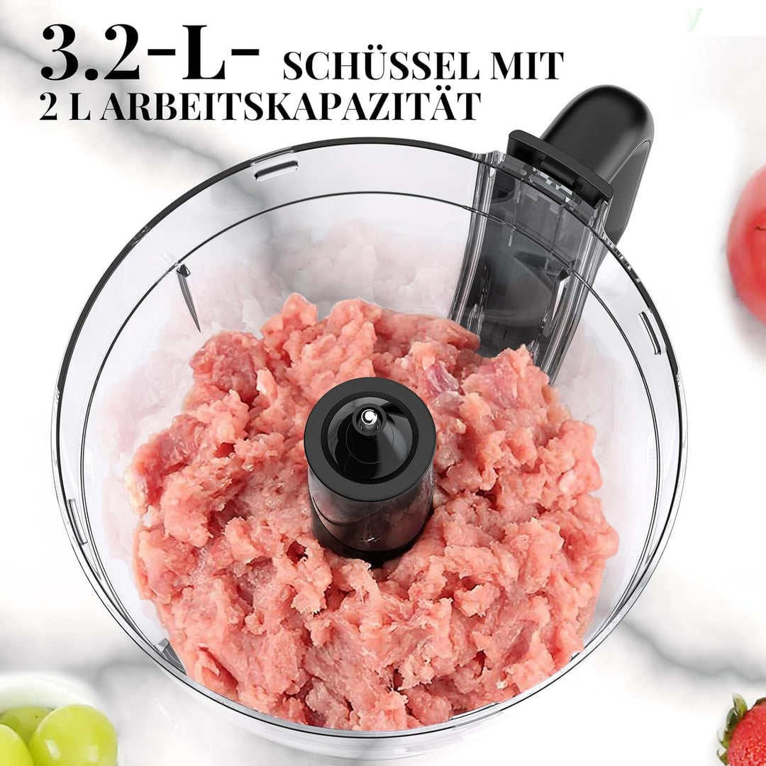 FIMEI Küchenmaschine 1100W, 11-in-1 Küchenmaschine, 3 Geschwindigkeitsstufen &amp; Pulsfunktion, 3,2L Ze
